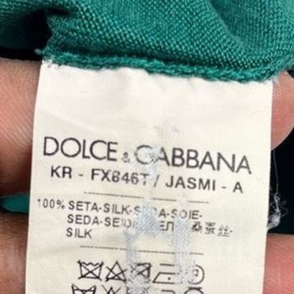 Dolce & Gabbana Green Fitted Crop Sweatshirt - Picture 7 of 7